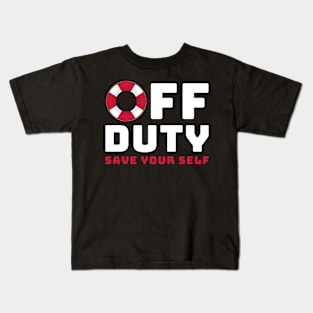 Off Duty Lifeguard Kids T-Shirt